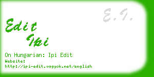 edit ipi business card